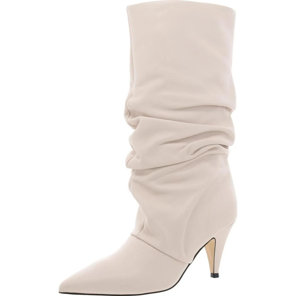 Nine West Primer Womens Leather Slouchy Mid-Calf Boots 1