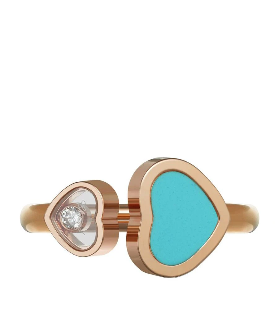 Chopard Rose Gold and Diamond Happy Hearts Ring 3