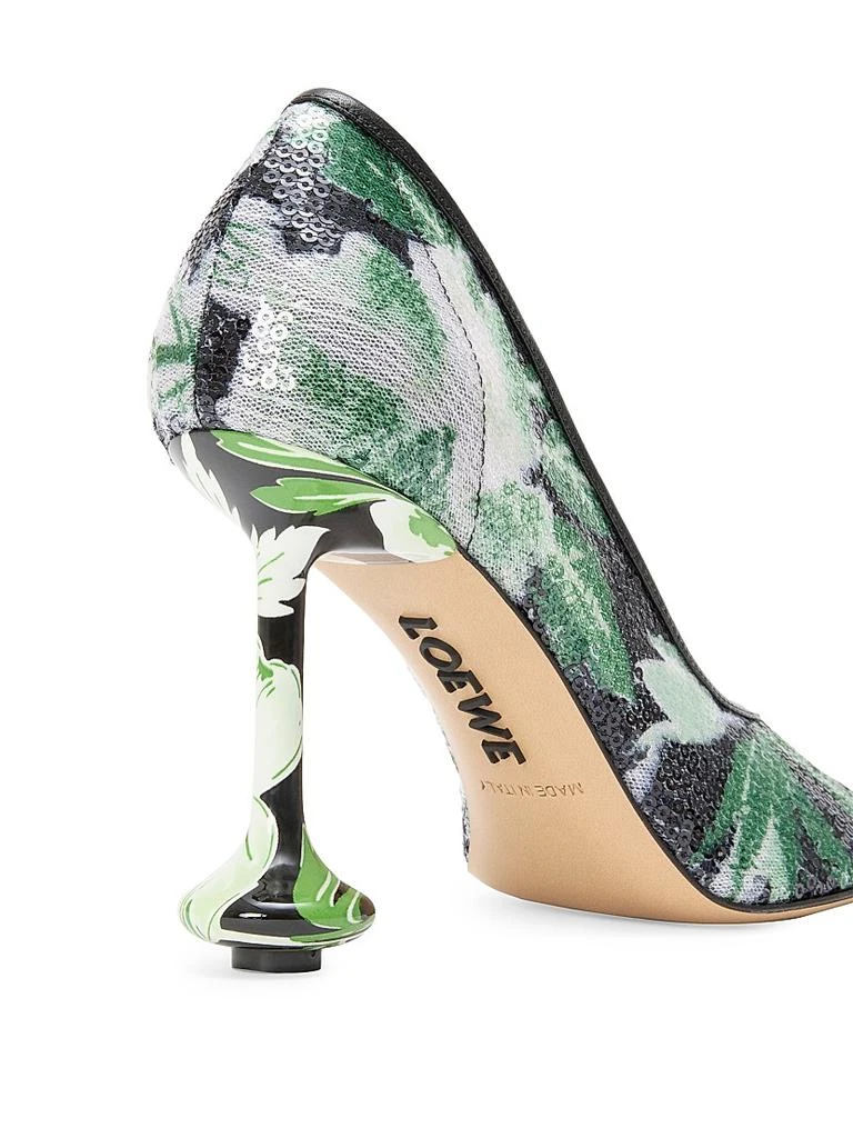 Loewe Toy Pump 90MM Sequined Floral Pumps 4