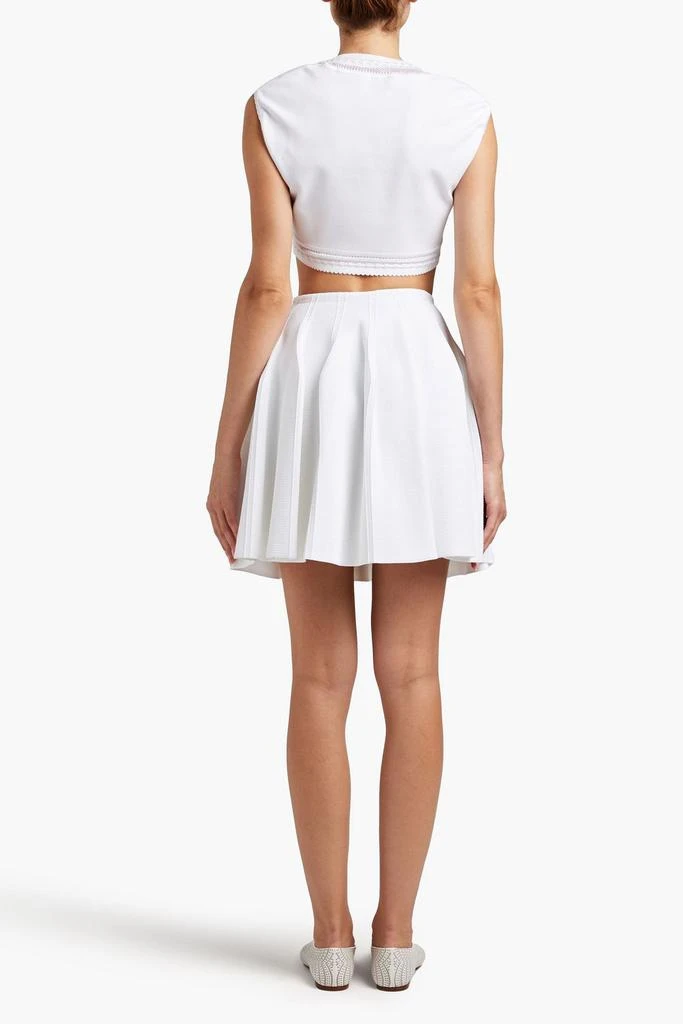 Alaïa Editions pleated piqué mini skirt 3