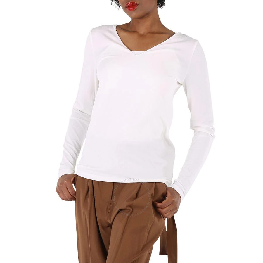 Wolford Ladies White Viscose V-neck Pullover 2