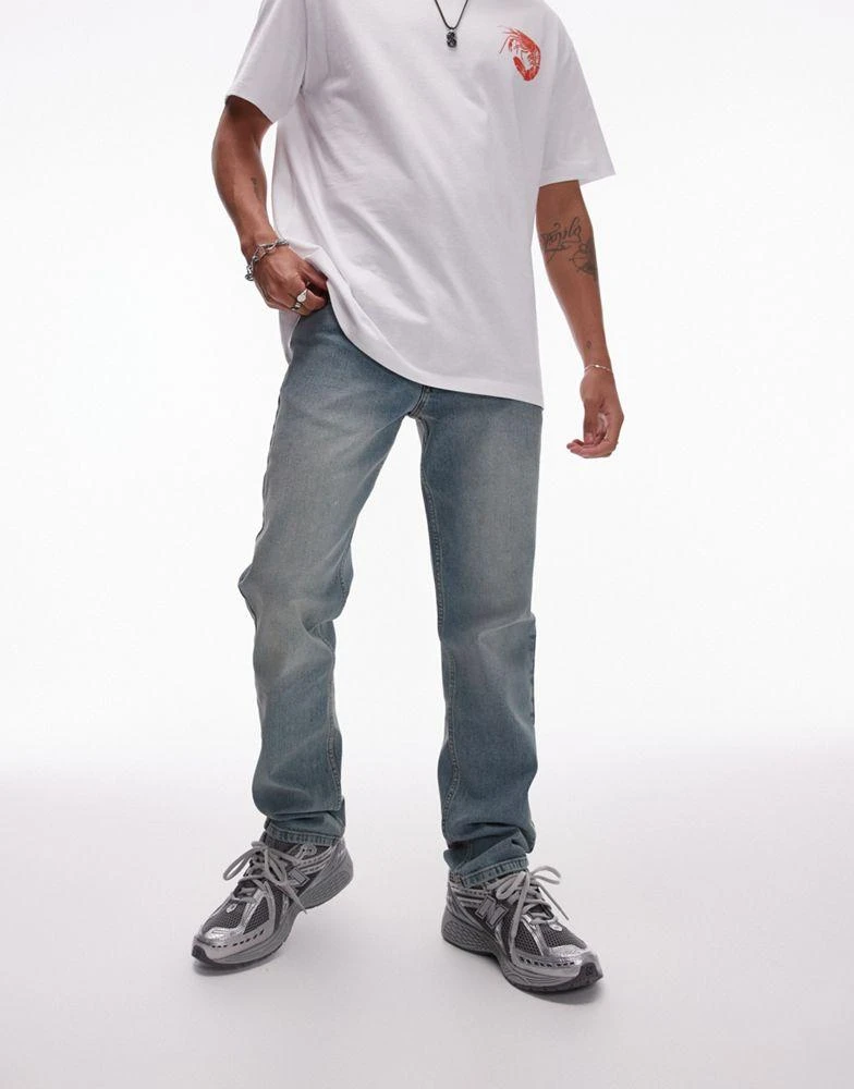 Topman Topman slim jeans in tinted light blue 1