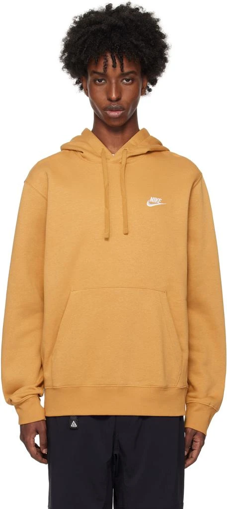 NIKE Brown Sportswear Club Fleece Hoodie 1