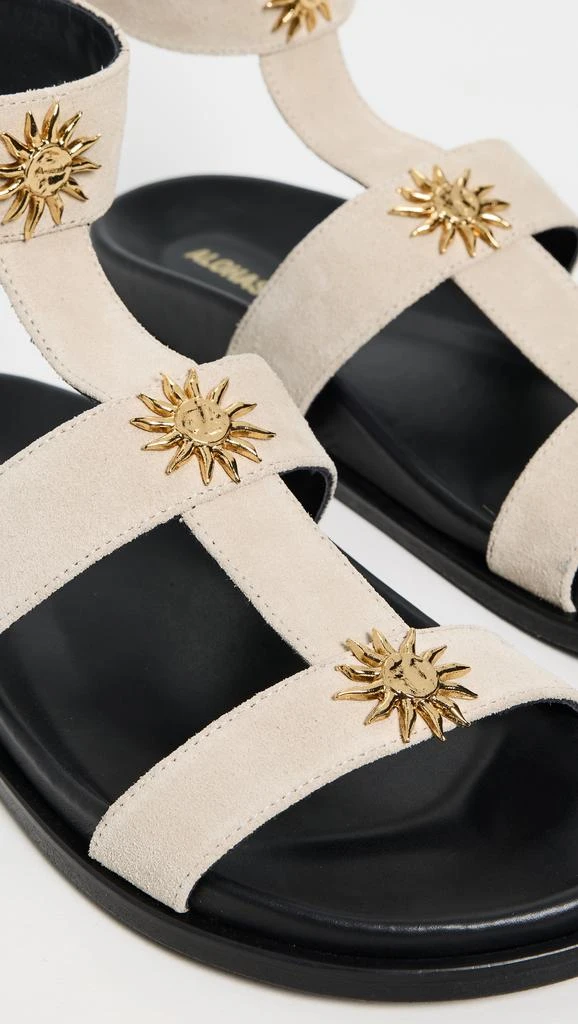 ALOHAS Clarisa Suede Cream Leather Sandals 5