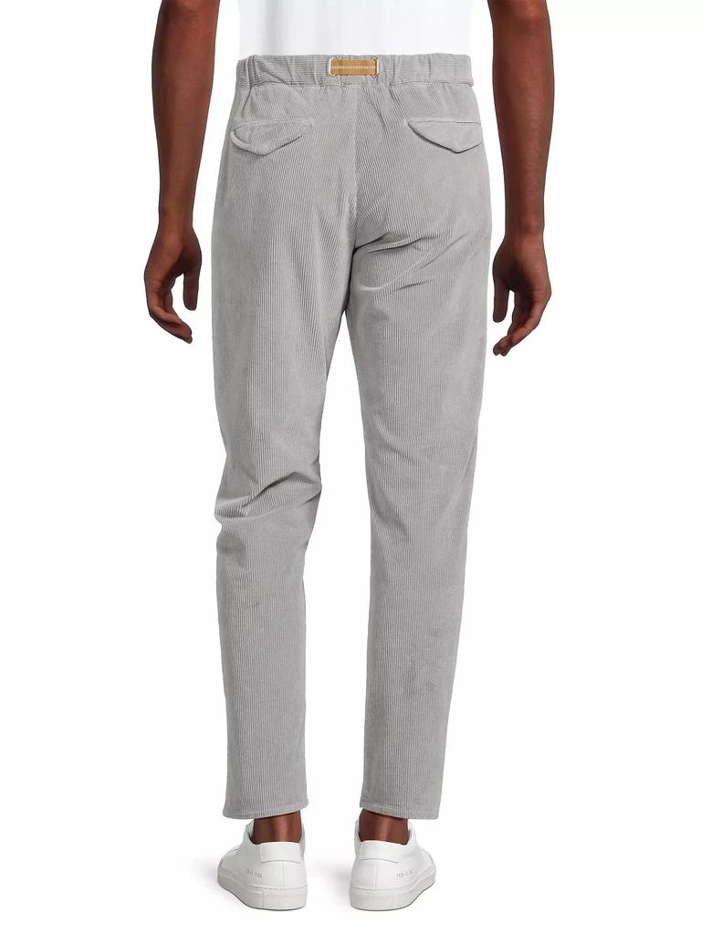 White Sand Corduroy Cotton-Blend Slim-Fit Pants 5