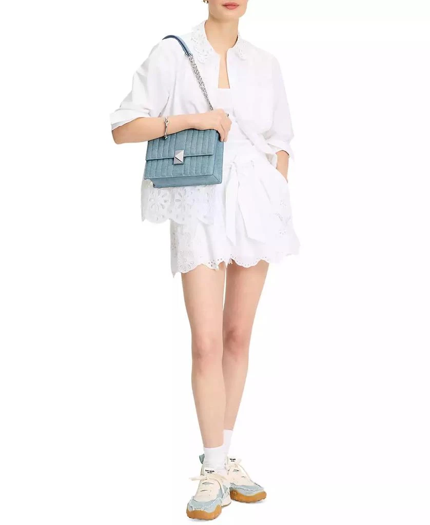 Kate Spade Deco Denim Chain Leather Shoulder Bag 3