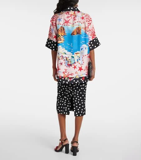 Dolce 
Gabbana Capri printed silk satin shirt 3