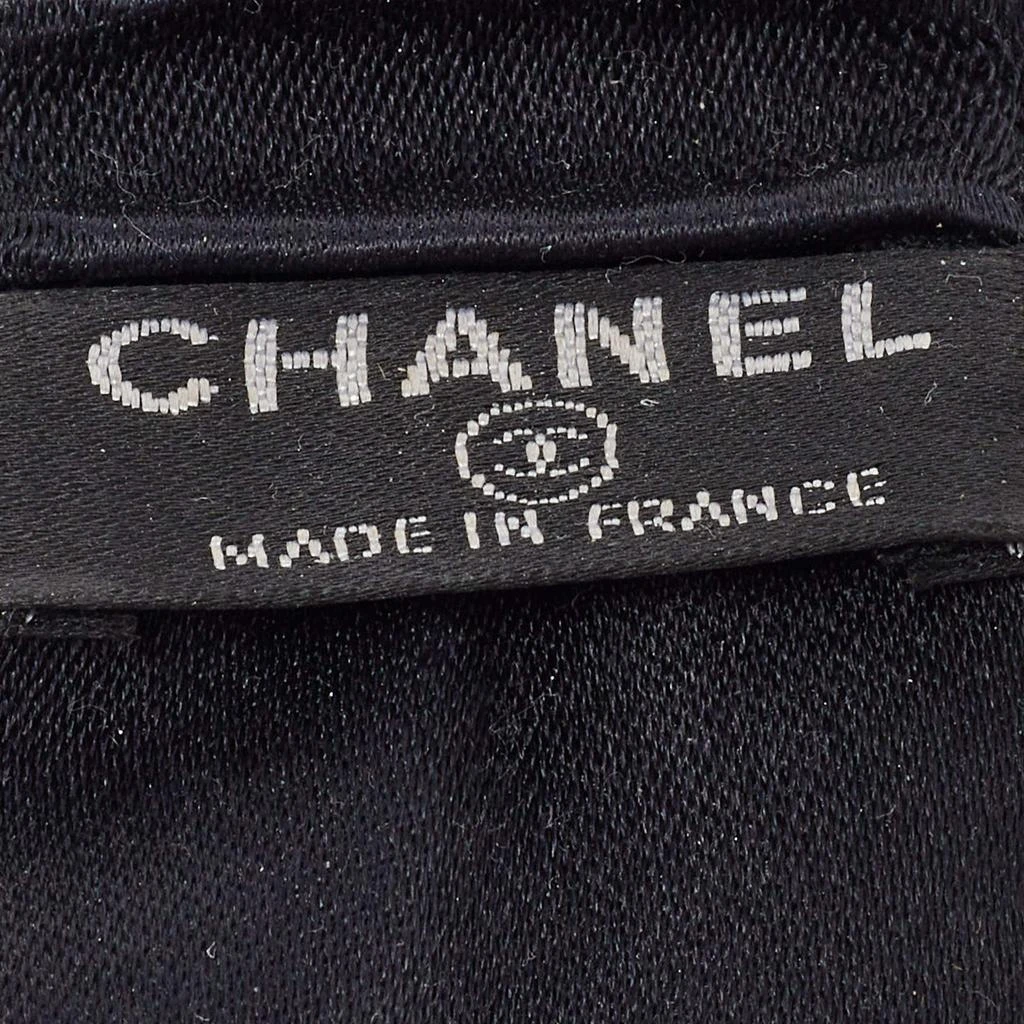 Chanel Chanel Black Satin Camellia Detail Headband 4