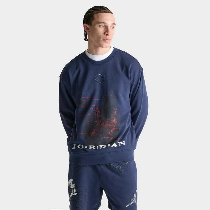 Jordan Men's Jordan Essentials Flight Club Graphic Loopback Fleece Crewneck Sweatshirt 1