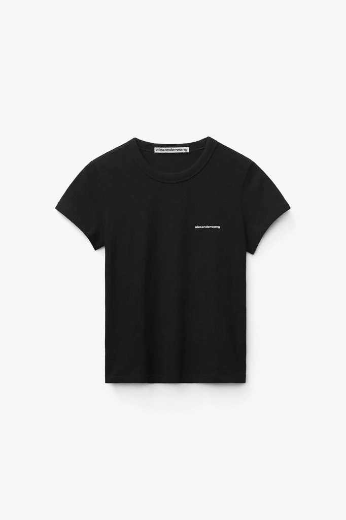 Alexander Wang Logo-Print Shrunken Jersey Tee 2