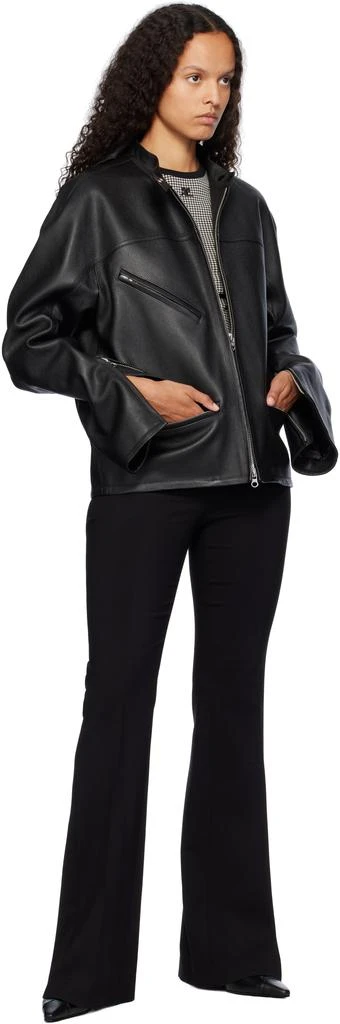 Courrèges Black Racer Buckle Leather Jacket 4