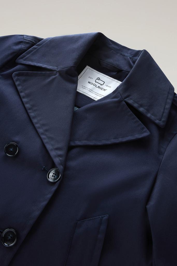 Woolrich Havice Peacoat in Best Cotton - Women - Blue