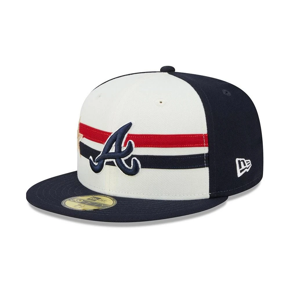 New Era Men's Cream/Navy Atlanta Braves 2024 MLB All-Star Game Workout 59FIFTY Fitted Hat 3