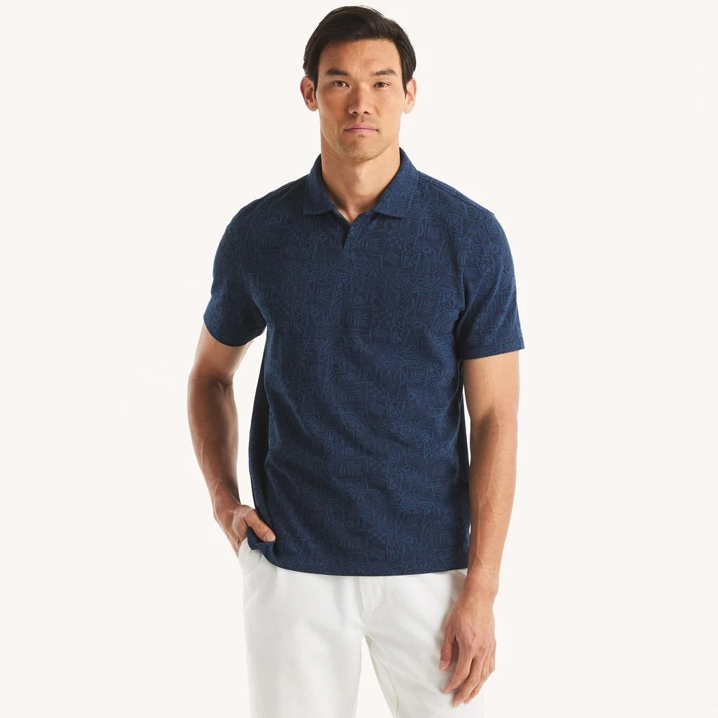 Nautica Mens Classic Fit Tropical Print Polo 4
