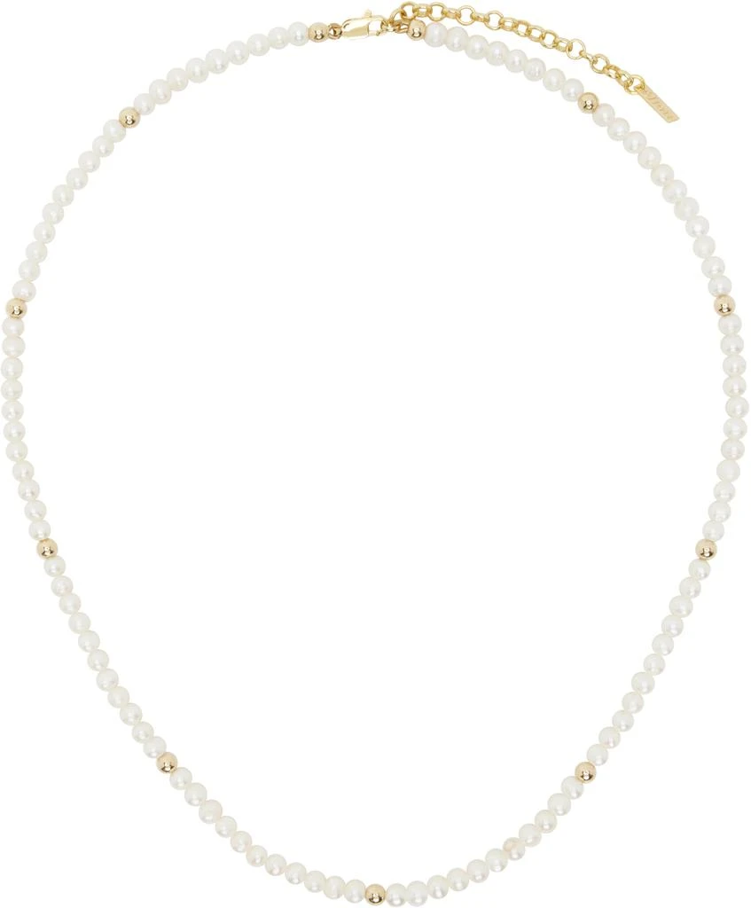 Eliou White & Gold Louis Necklace 1