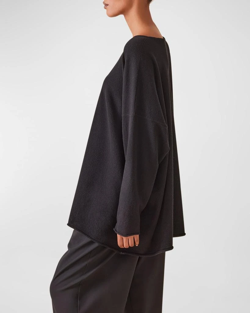 Eskandar A-Line Bateau Neck Cashmere Sweater 6
