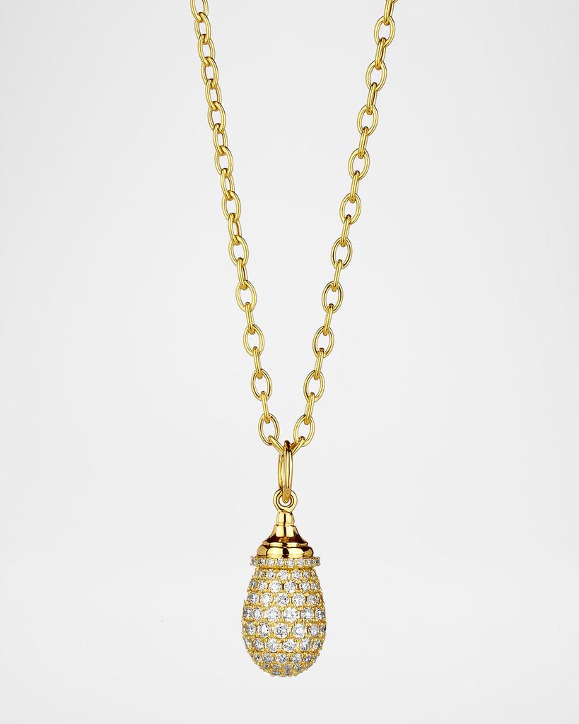 Syna 18K Yellow Gold Mini Diamond Pave Mogul Drop Necklace
