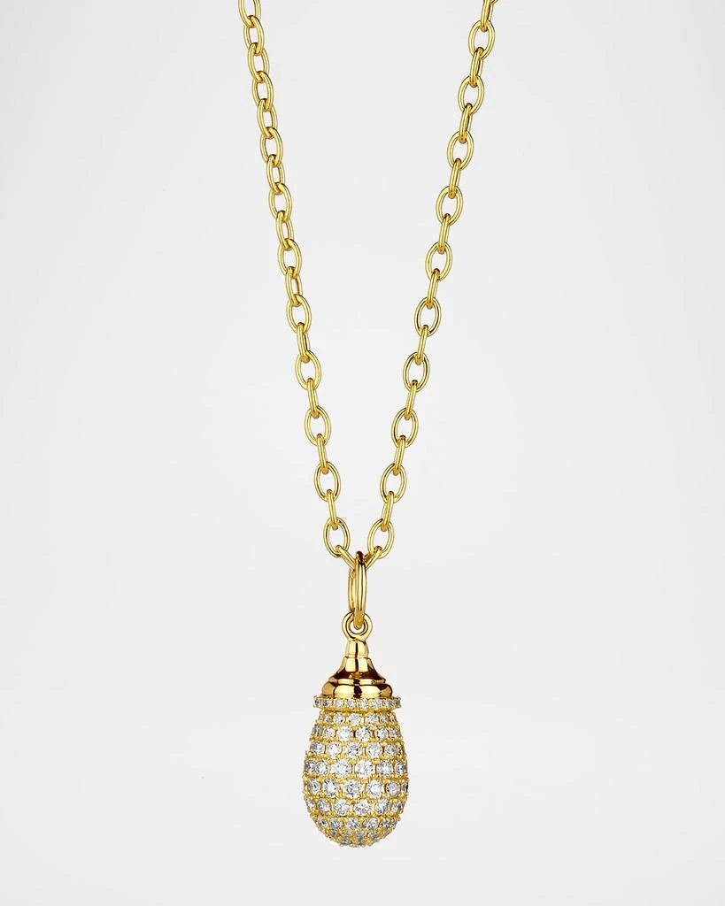 Syna 18K Yellow Gold Mini Diamond Pave Mogul Drop Necklace 1