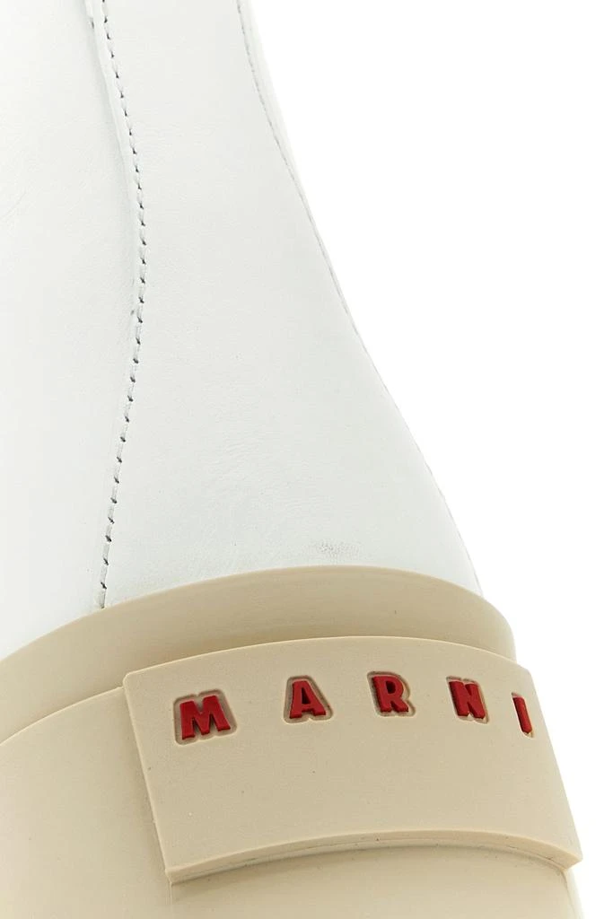 Marni White nappa leather Pablo ankle boots 4
