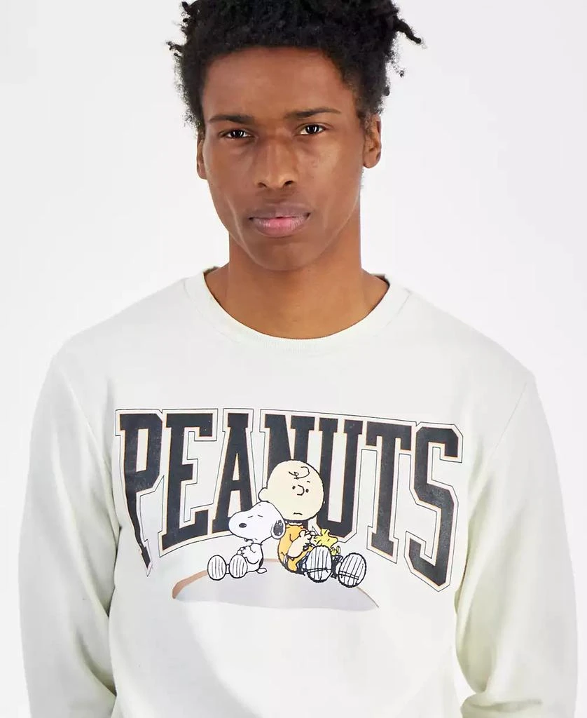 Hybrid Men's Peanuts Hilltop Regular-Fit Printed Fleece Sweatshirt 3