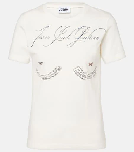 Jean Paul Gaultier Logo printed cotton jersey t-shirt 1