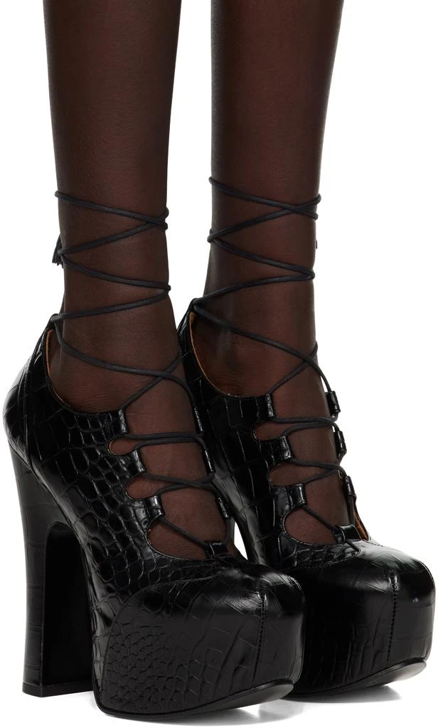 Vivienne Westwood Black Elevated Ghillie Platform Heels 4