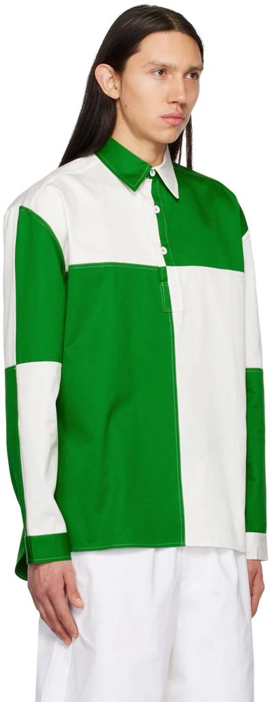 3MAN Green & White Colorblock Polo 2