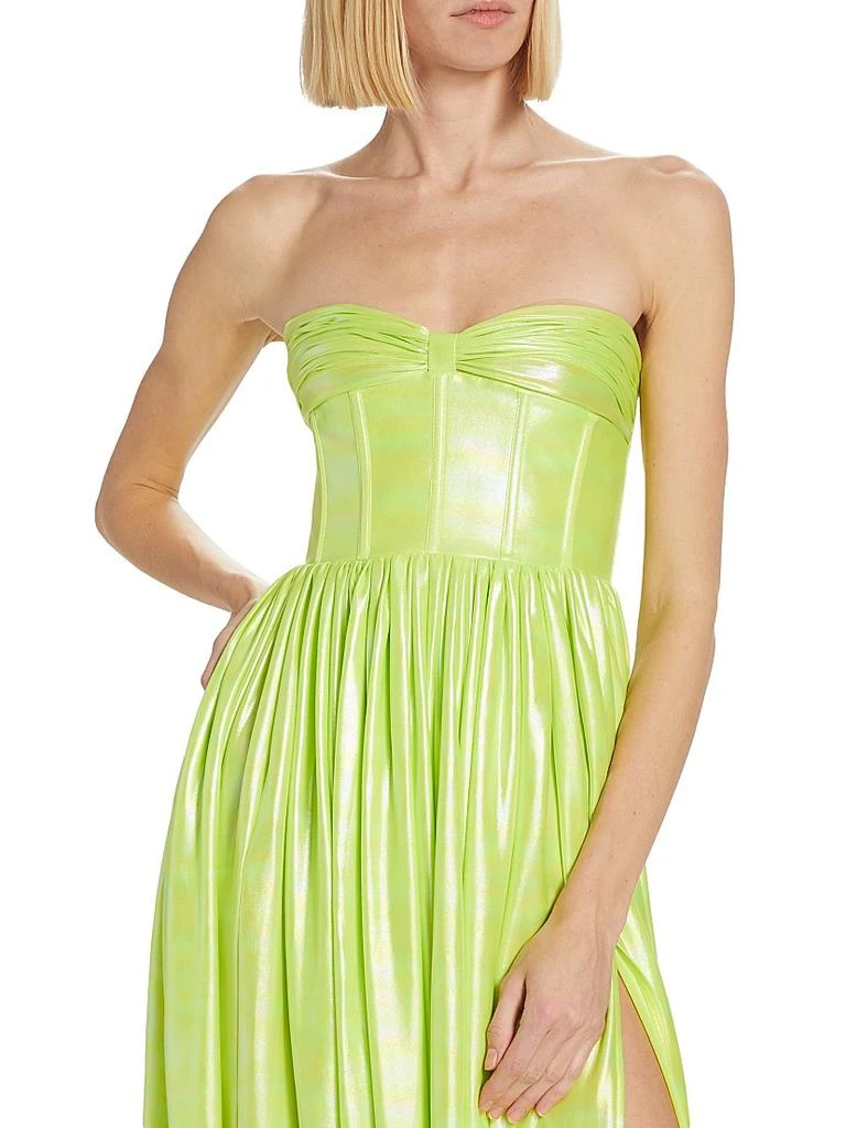 BRONX AND BANCO Florence Strapless Metallic Gown 6