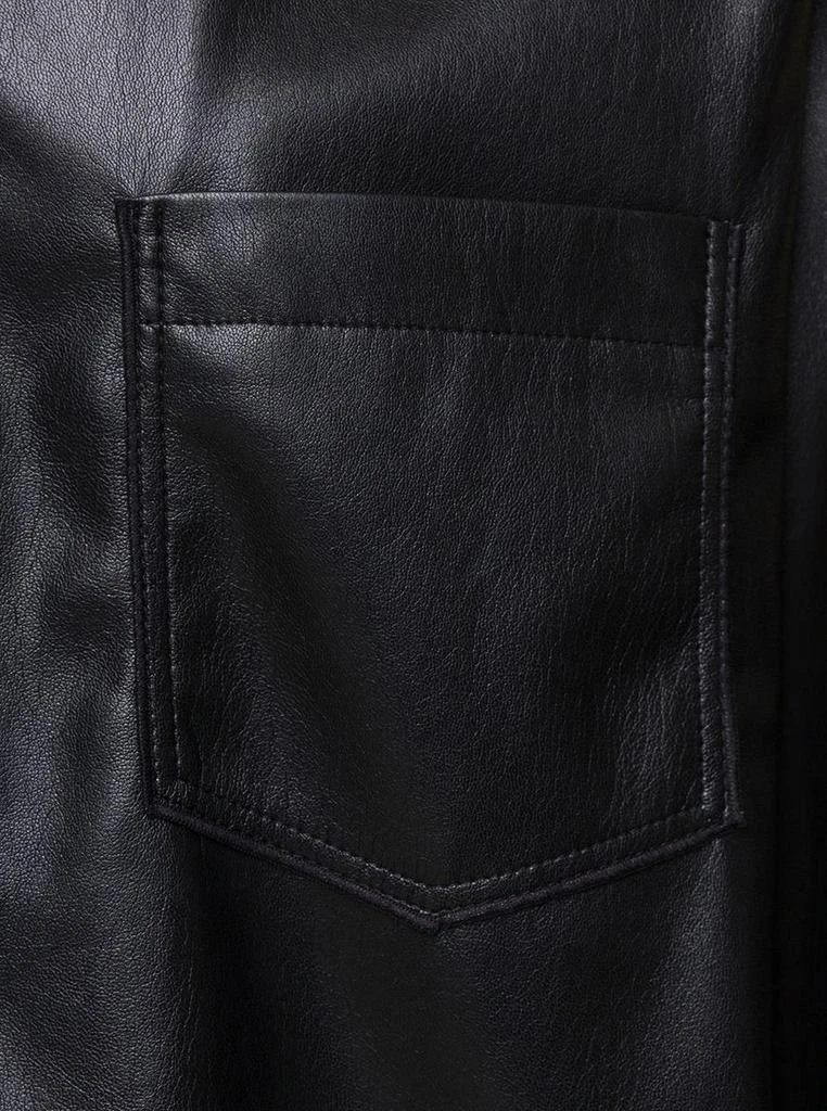 Nanushka 'Duco' Black Jacket With Cuban Collar In Faux Leather Woman 3