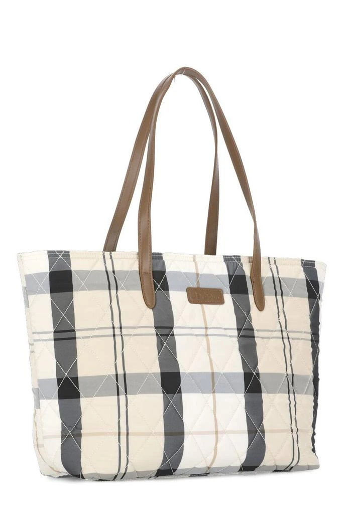 Barbour Barbour Wetherham Checkered Quilted Tote Bag 3