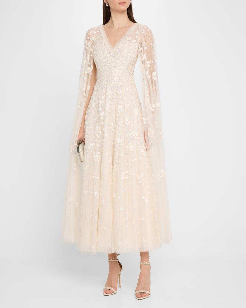 Needle & Thread Dahlia Ditsy Sequin Embroidered Ankle Gown