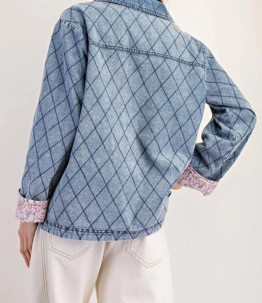 ee:some Ee:Some - Washed Denim Quilted Jacket 2
