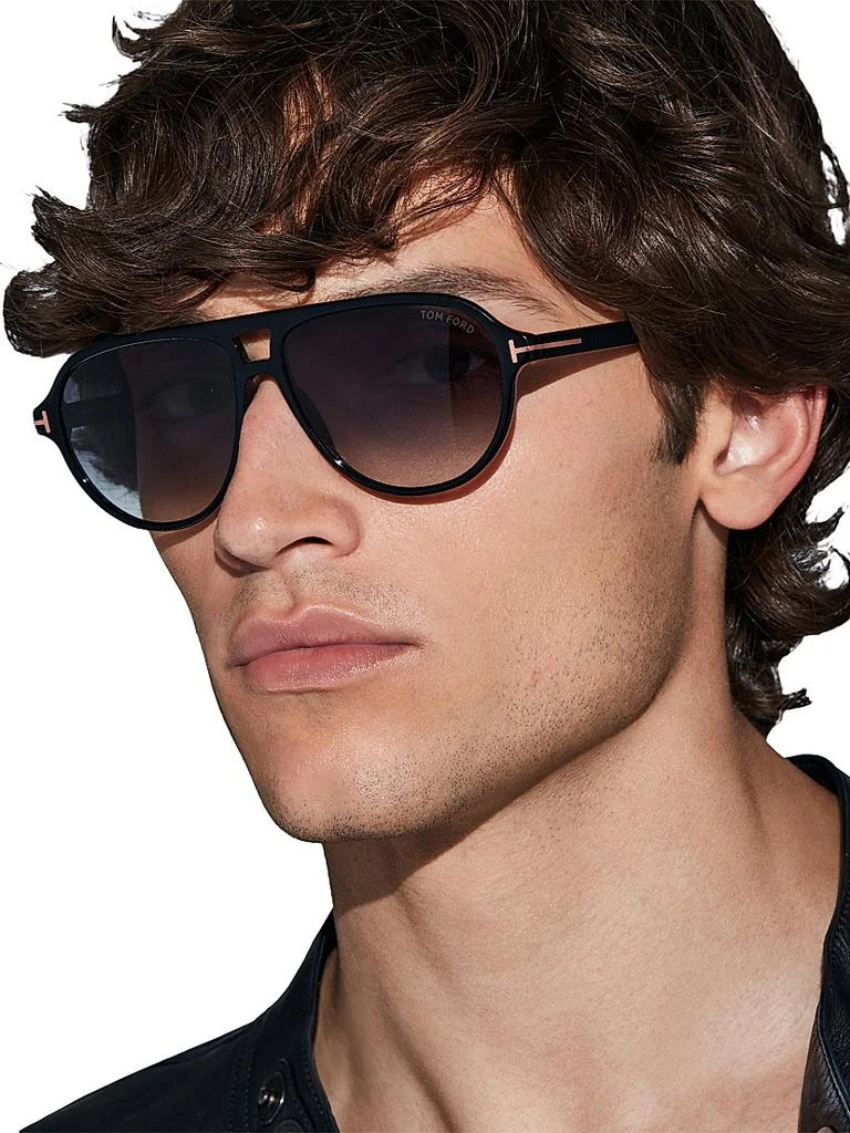 Tom Ford Jeffrey 60MM Aviator Sunglasses - Accessories  display picture 1