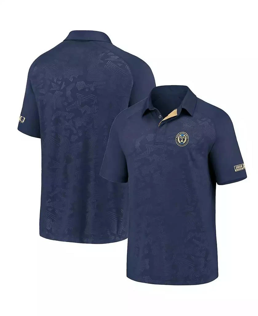 Fanatics Men's Navy Philadelphia Union Iconic Defender Raglan Polo 1