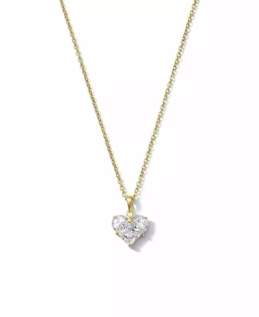 Joey Baby Oma Chain Heart Charm Necklace in 18K Gold-Plated Finish
