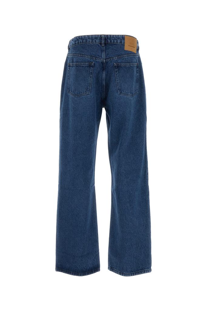 デニム・ジーパン AMI PARIS WASHED BLUE DENIM JEANS Mid-rise wide-leg jeans in blue - Ami Paris | Mytheresa