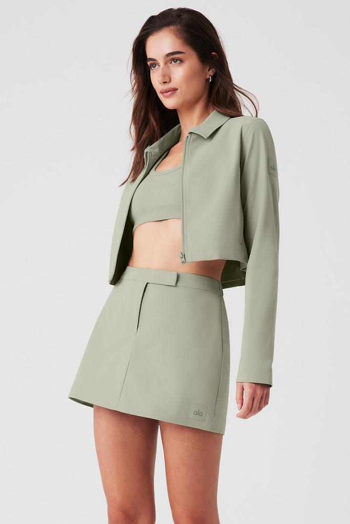 Alo Cropped High Speed Jacket - Limestone - Jackets - Free