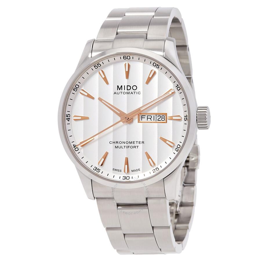 Shop Multifort Chronometer Automatic White Dial Men's Watch