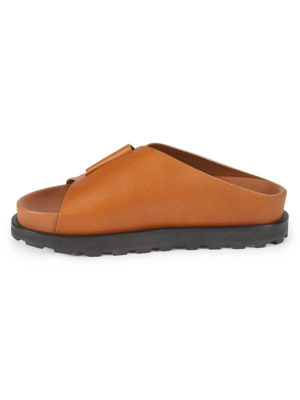 Jil Sander Leather Flat Sandals 4