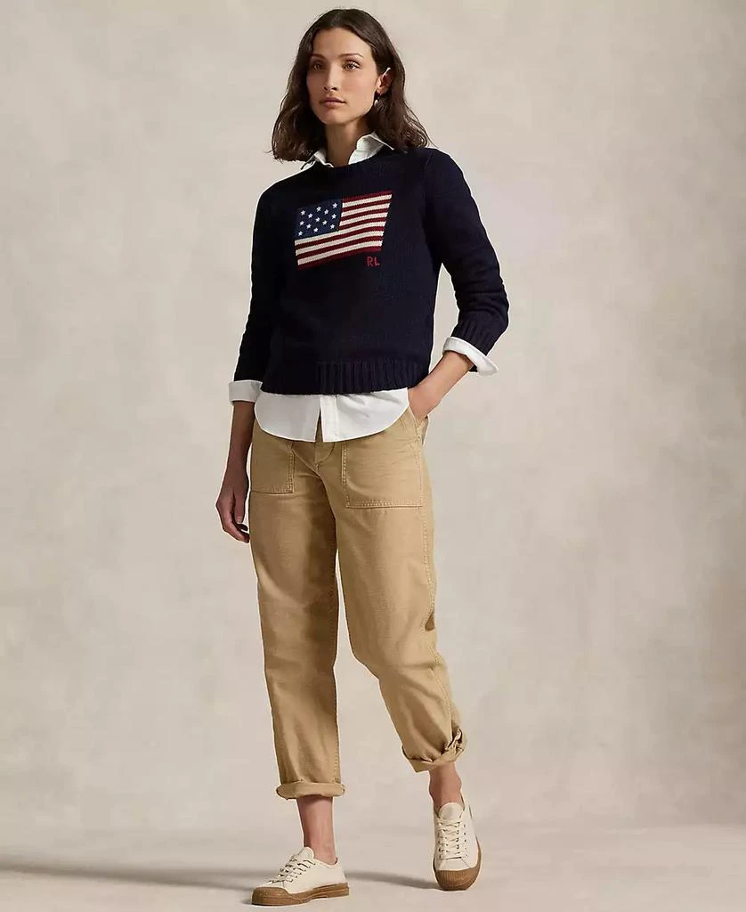 Ralph Lauren Women's Flag Cotton Crewneck Sweater 2