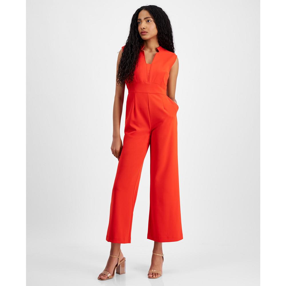 Tahari Petite Star-Neck Jumpsuit