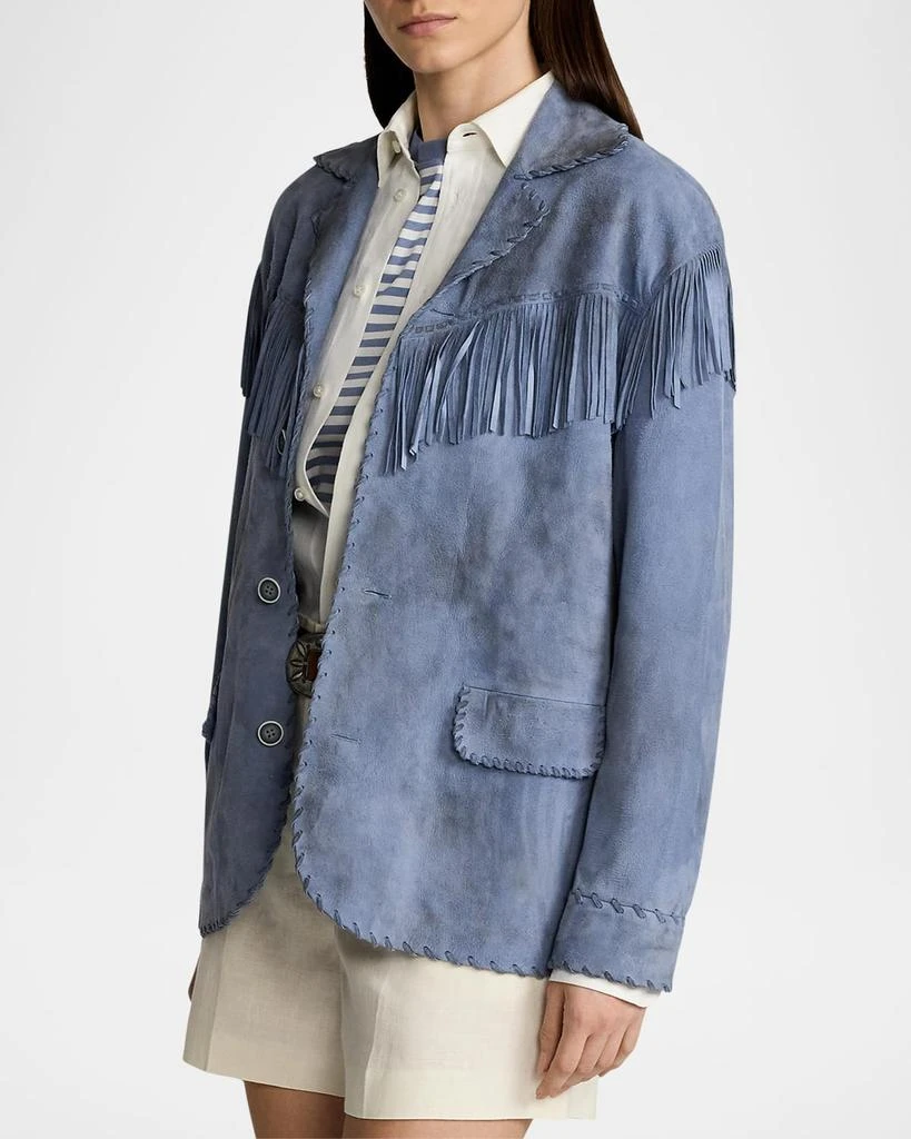 Ralph Lauren Rennie Rustic Suede Fringe Jacket 5