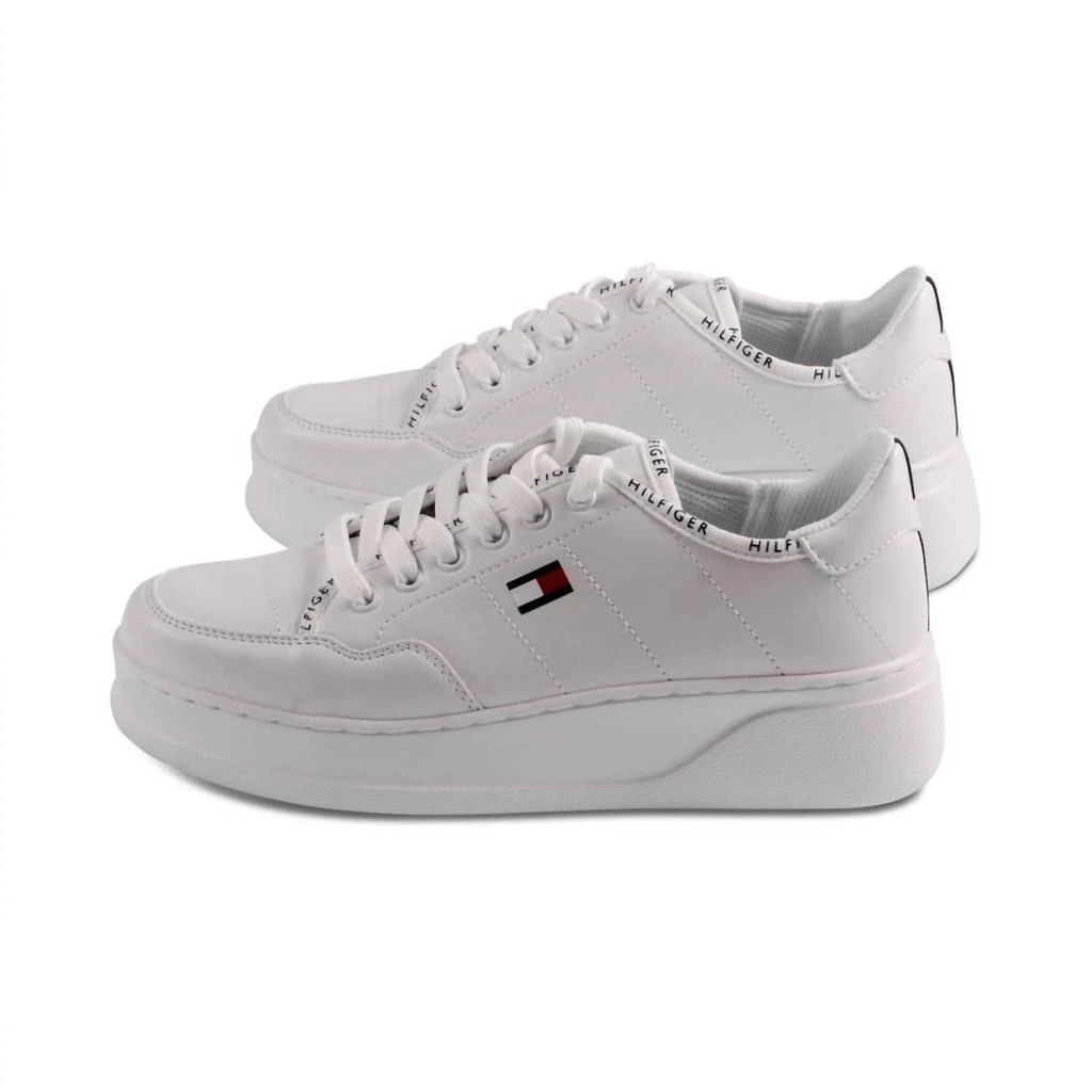 Tommy Hilfiger Women's Grazie Lightweight Lace Up Sneakers In White 2