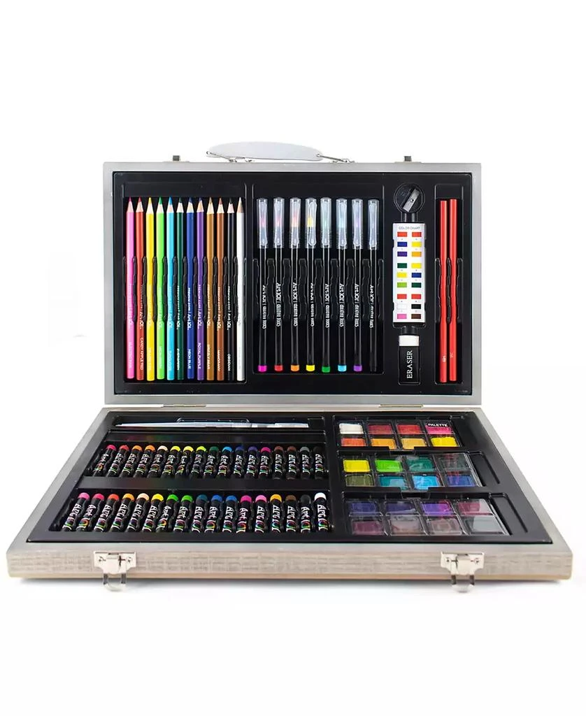 Art 101 Watercolor Draw Sketch Wood Art Set, 88 Pieces 3
