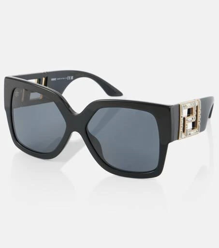 Versace Greca embellished oversized sunglasses 4