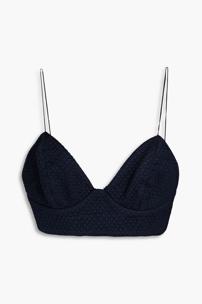 ADAM LIPPES Matelassé wool-blend bra top