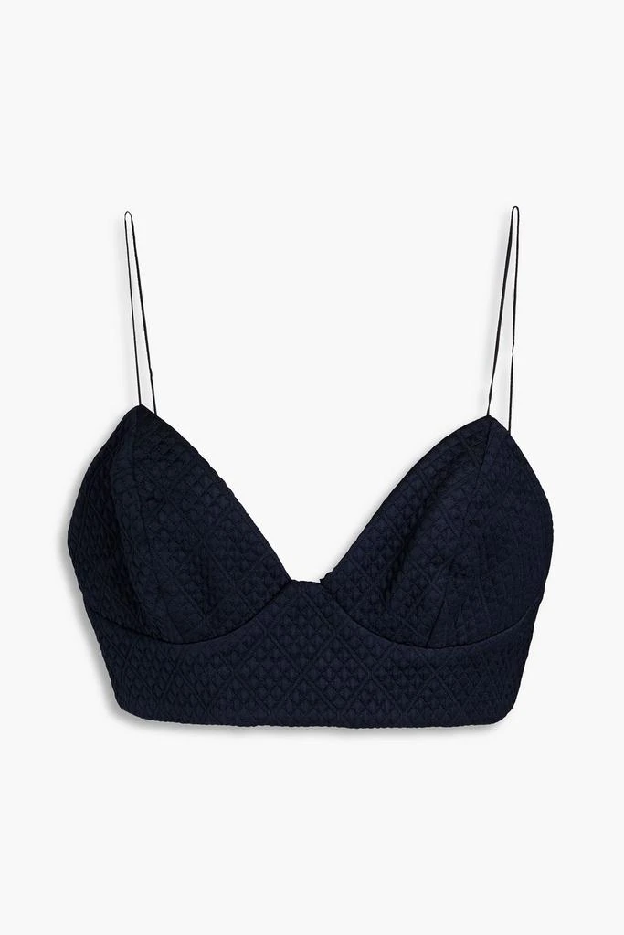 ADAM LIPPES Matelassé wool-blend bra top 1