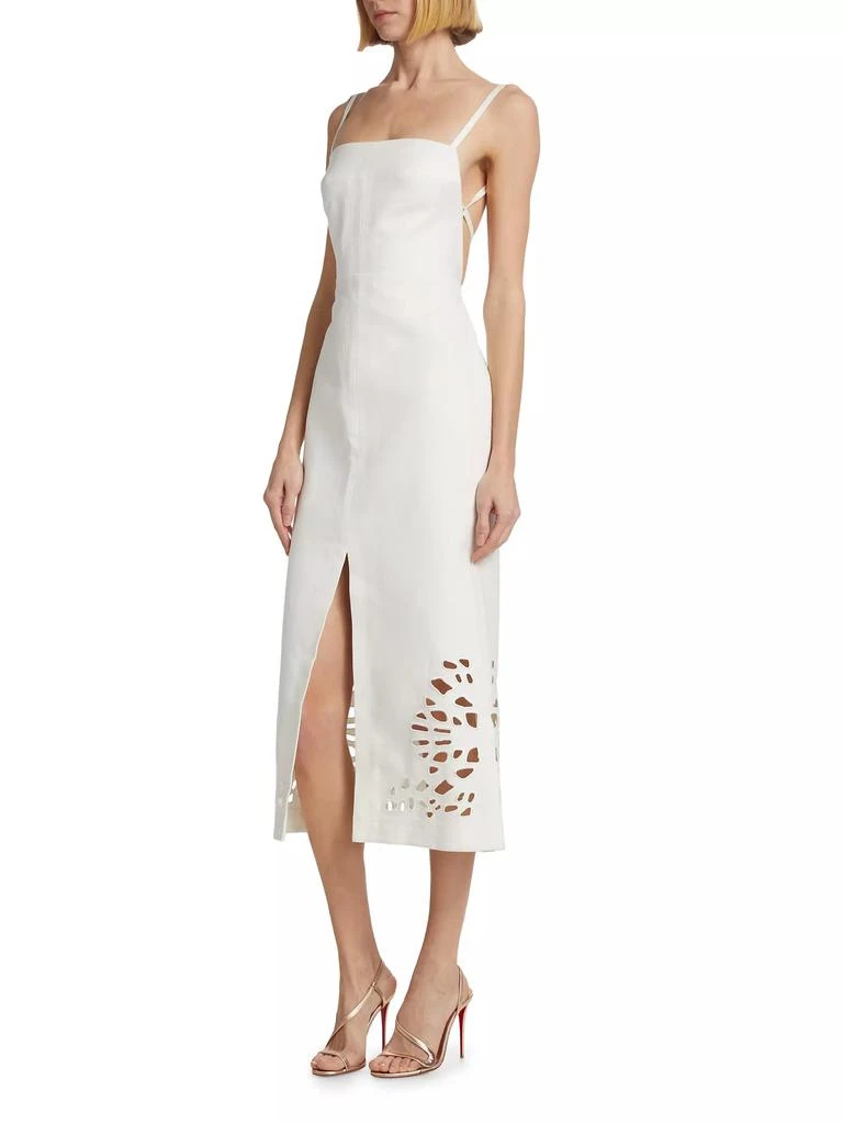 Acler Delacourt Laser Cut Slip Midi-Dress 4