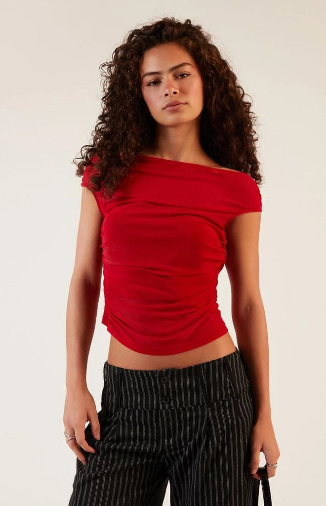 KENDALL & KYLIE Mesh Off-The-Shoulder Top 2