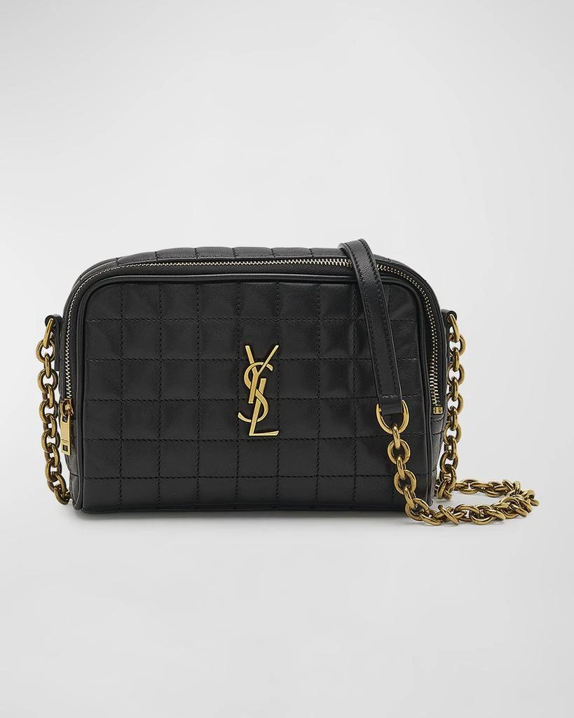 Yves Saint Laurent Cassandre Mini YSL Camera Bag in Quilted Smooth Leather 1